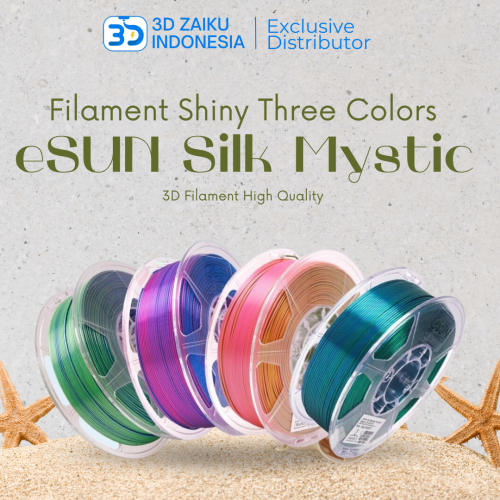 eSUN Silk Mystic 3D Filament Shiny Three Colors 3D Print Neat Winding - Copper Purple Green